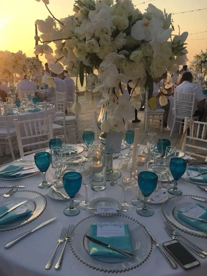 Polished event tablescape