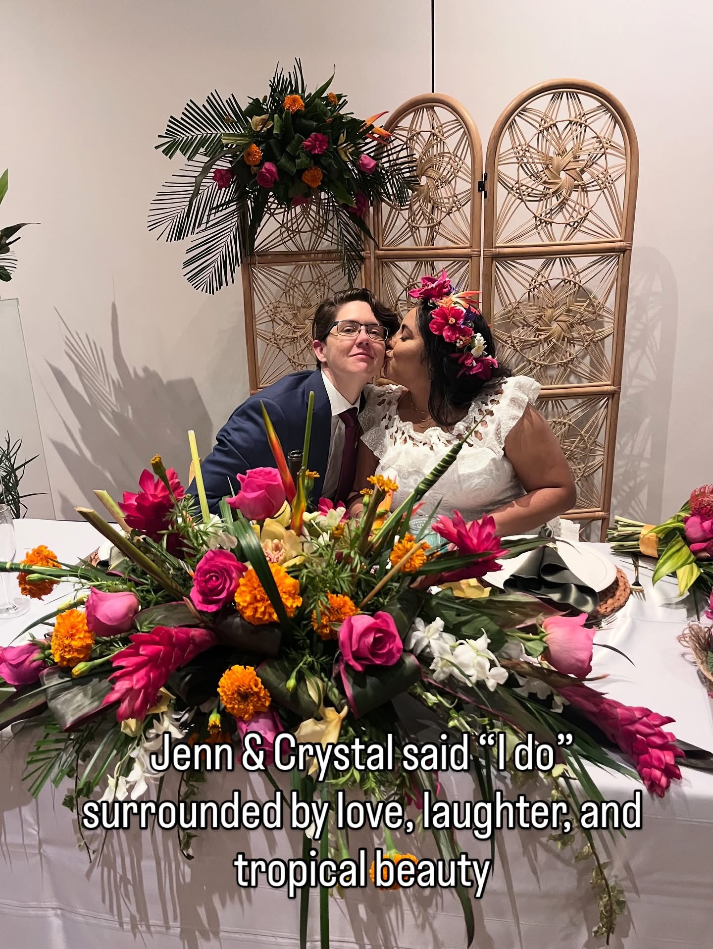 Colorful sweetheart table
